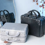 Hot Cosmetic Box 14 inch Mini Travel Suitcase Cosmetic Box Hand Luggage Organizer Makeup Case Small Password Box Boarding Case