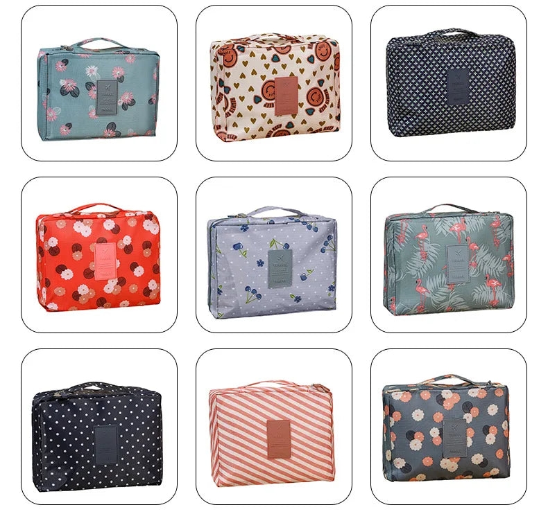 Women's Waterproof Makeup & Toiletries Travel Bag | Portable Cosmetic Organizer, Hanging Shower Pouch