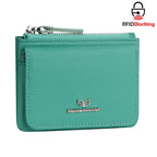 Royal Bagger Genuine Leather Women's Coin Purse Woman card holder wallet RFID Blocking Small Wallet Casual Zipper Change Pouch