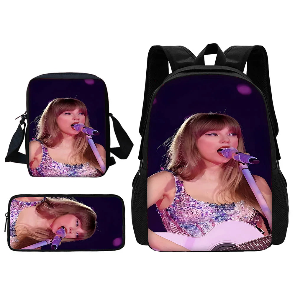 Singer Child T-Taylors School Backpack With Shoulder Bag Pencil Bags School Bags for Boys S-Swifts Girls Best Gift
