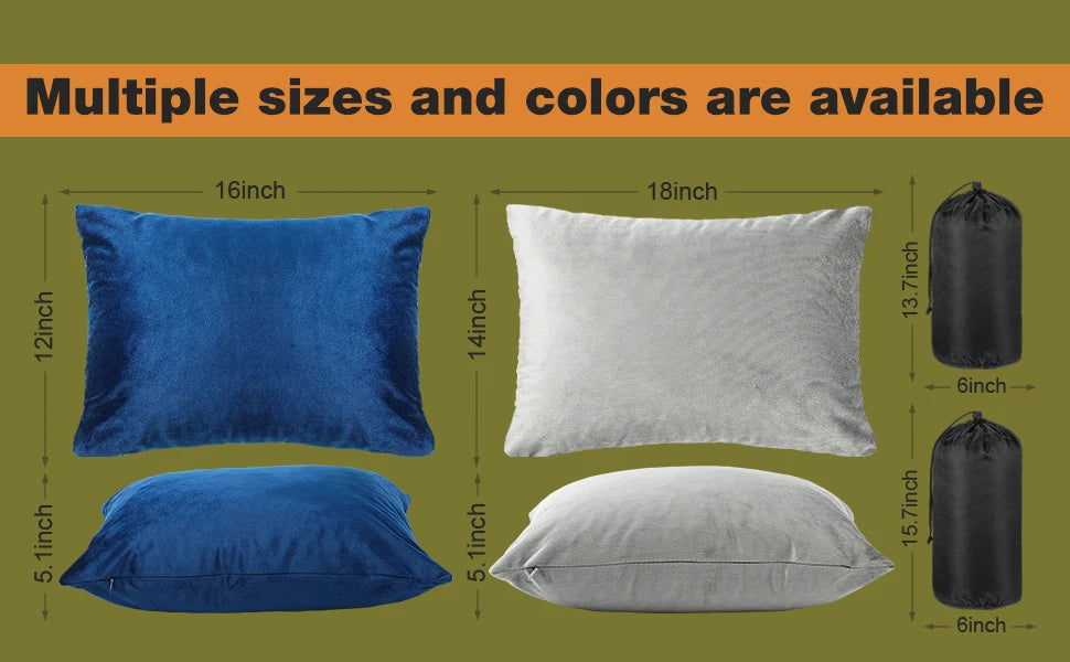 Shredded Memory Foam Travel Pillow with Storage Bag,
