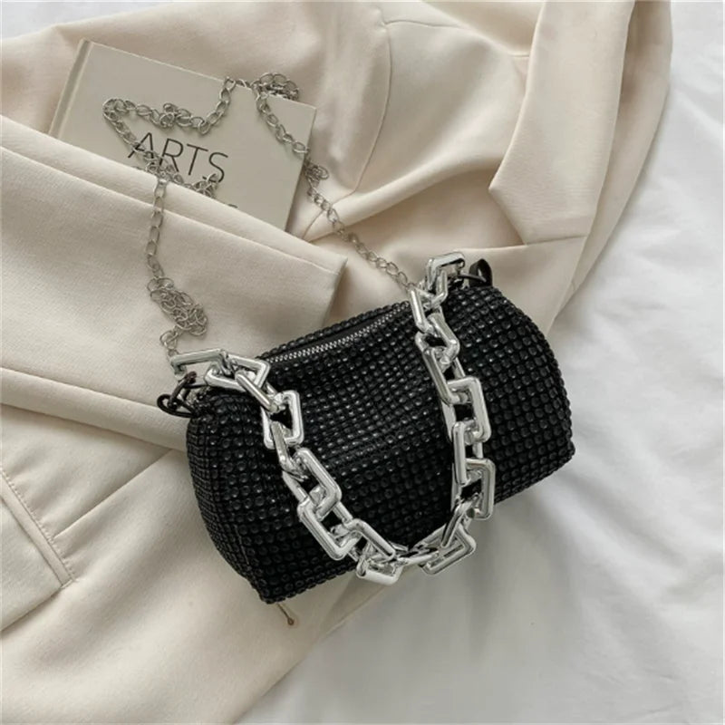 Bucket / Mini Crossbody Bag with Chain
