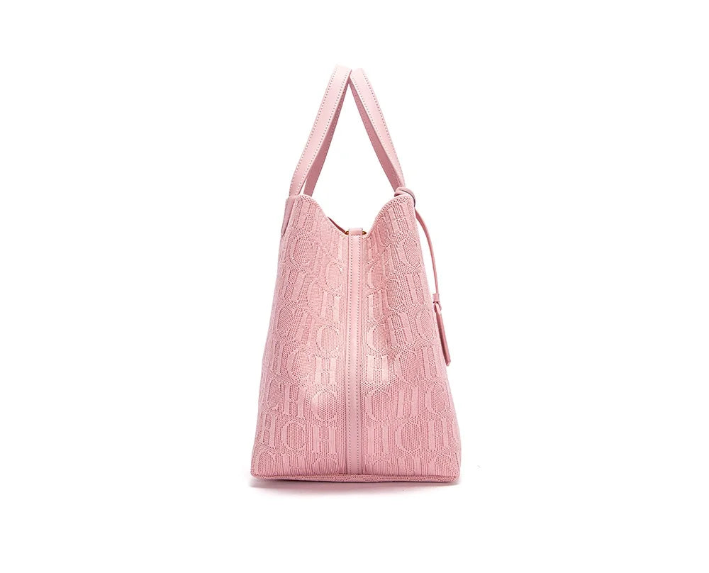 CH High Quality Craft Large Capacity Handbag Ladies Shoulder Bag Fashion Classic New Pure Color Outer Pocket Ladies Handbag