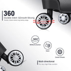 3-Piece Luggage Set with Spinner Wheels and TSA Lock (20/24/28)