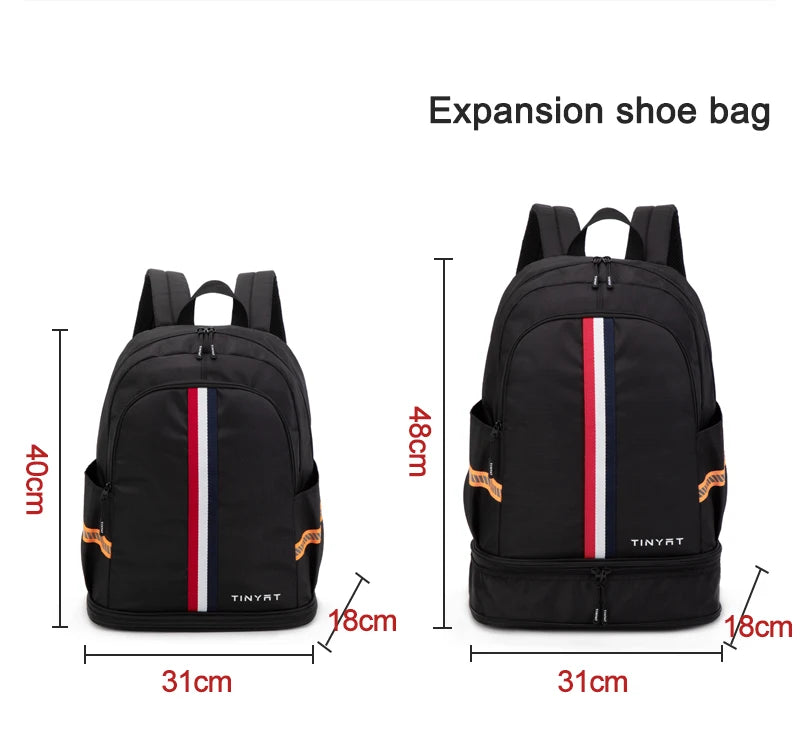 Tinyat Durable Casual Foldable Commute Schoolbags Fit 15.6 Inch Laptops With Multiple Pockets, Large Capacity Waterproof Outdoor
