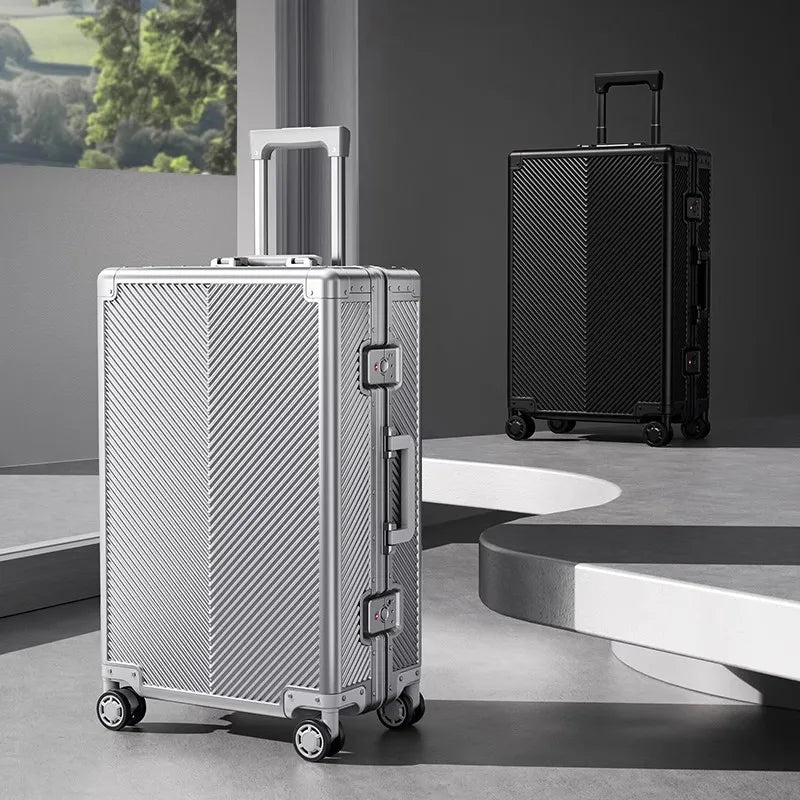 All-magnesium-aluminum alloy Travel Suitcase Rolling Luggage 20-inch Business Boarding Trolley Case With wheels Carry-on Luggage