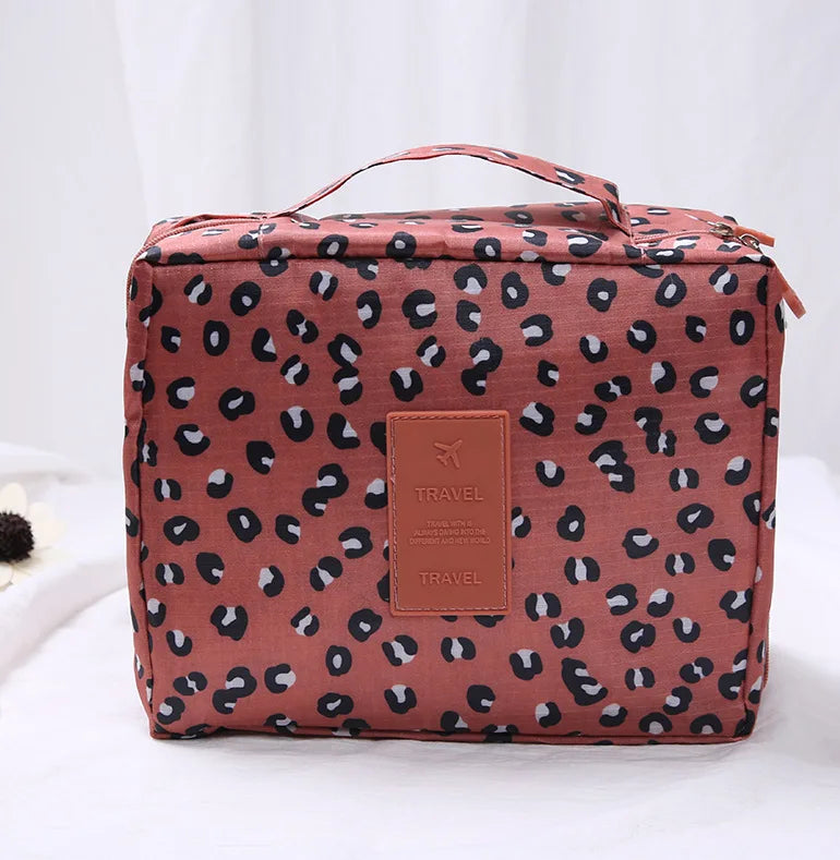 Women's Waterproof Makeup & Toiletries Travel Bag | Portable Cosmetic Organizer, Hanging Shower Pouch