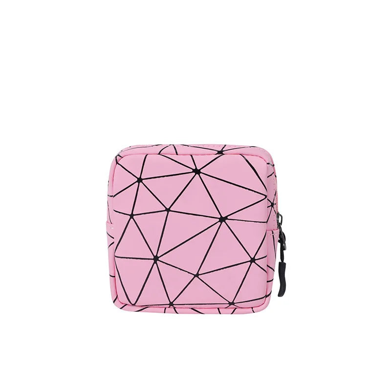 PU Leather Waterproof Organizing Bag, Jewelry Bag, Portable Monthly Bag, Women's Outdoor Sanitary Napkin Storage Bag
