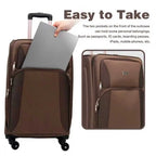 Softshell Luggage Expandable 4-Piece Set Suitcase (Lightweight)