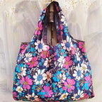 Large Capacity Foldable Portable Supermarket Environmentally Friendly Shopping Grocery Bag, Waterproof Shoulder Storage Bag