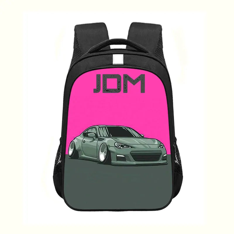Japan JDM Racing Car Print Backpack Engine Turbo Women Men Rucksack Children School Bags for Teenager Laptop Backpack Travel Bag