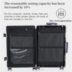 Women's Wide-Tube Telescopic Handle Luggage 2025 New Style 20-inch Carry-On Suitcase