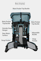 40L Outdoor Hiking Camping Backpack Large Capacity Waterproof Climbing Bag Travel Equipment Men Women's 2024 New Backpack