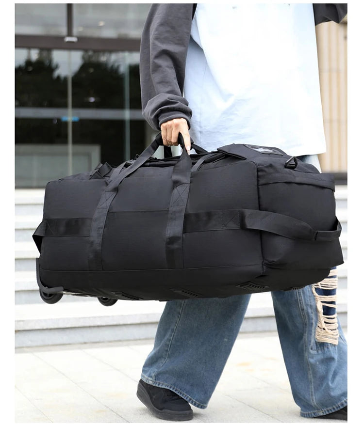 Travel Bag, Large Capacity Handbag, Portable Outdoor Carry-On Luggage, Wheeled Travel Bag, Convenient and Practical Unisex Travel Bag