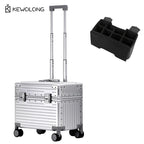 Right Angle Aluminum Suitcase, Top Opening Hard Shell Carry-On Luggage with 360° Spinner Wheels, Camera GearPhotography trolley