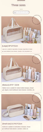 Portable Travel Cosmetic Bag Women Transparent Makeup Bag Large-Capacity Bath Wash Bags Multifunction Waterproof Storage Case