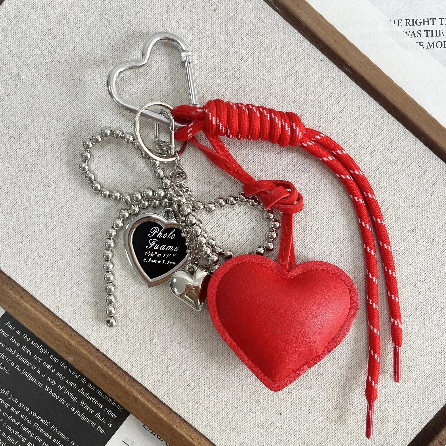 Heart Tassel Pendant Handmade Keychain