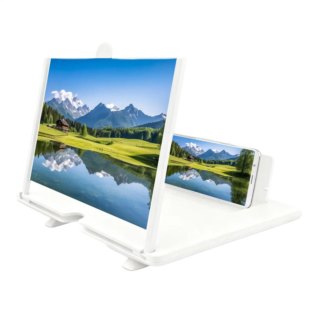 3D HD Phone Screen Magnifier Desktop Mobile Amplifier Stand for Seniors Video Movie Watching Home Travel Party Use