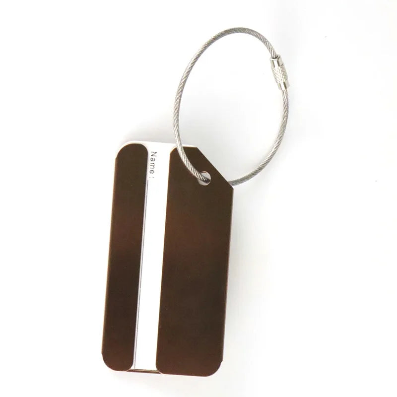 Aluminum Alloy Travel Luggage Tags Suitcase Bag Labels Travel ID Bag Tag Airlines Baggage Labels Card Unisex Travel Accessories