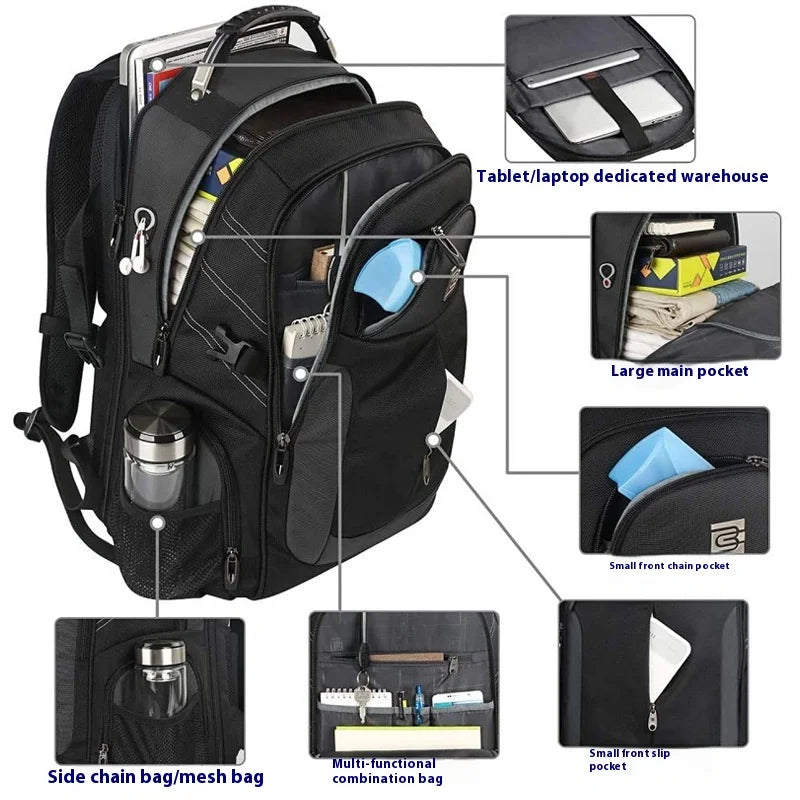 BrunoCavalli Men's Laptop Backpacks For 17 Inch Fashion Women Travel Bag Waterproof School Backpack Large Capacity Men Bagpack