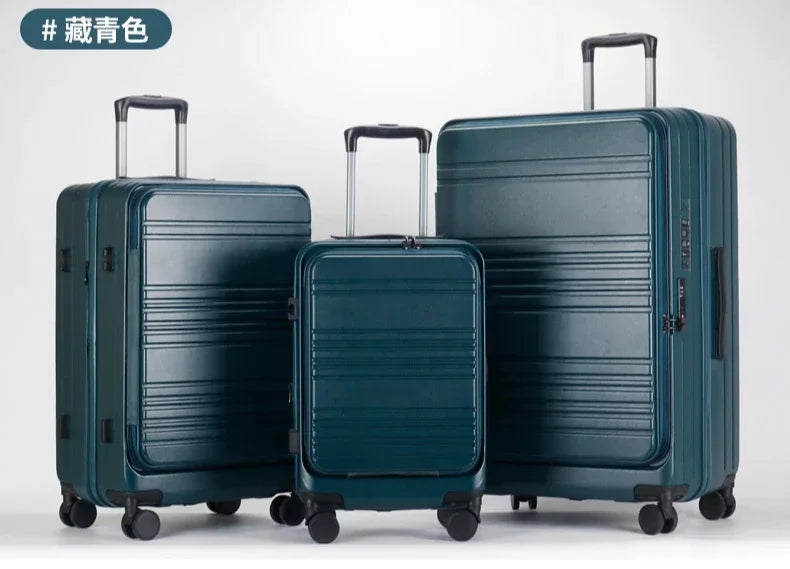 Large Capacity Travel Suitcase Rolling Luggage Suitcase Zipper Trolley Case Combination Lock Travel Suitcases with Wheels