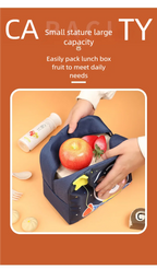 3D Cartoon Insulated Lunch Bag Thermal Food Container Bag for Students Portable Handheld Lunch Box Tote with Easy-Carry Handle
