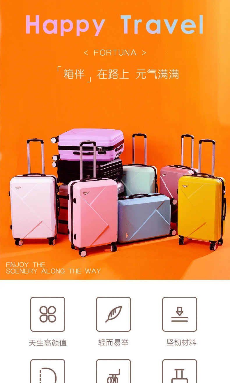 Irregular Z 20/24/28 Inch Carry-on Luggage Suitcase Abs Spinning Wheels with Combination Lock Lightweight Luggage