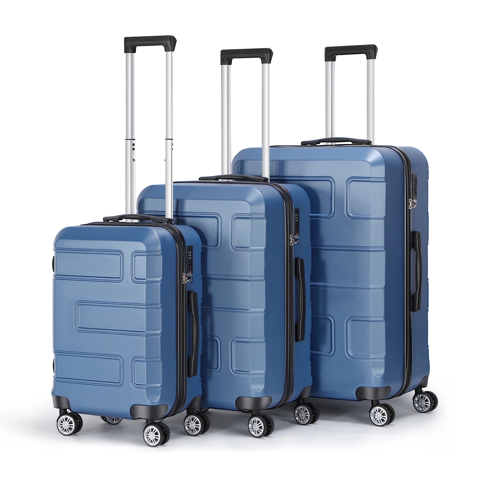 3-Piece Luggage Set with Spinner Wheels and TSA Lock (20/24/28)