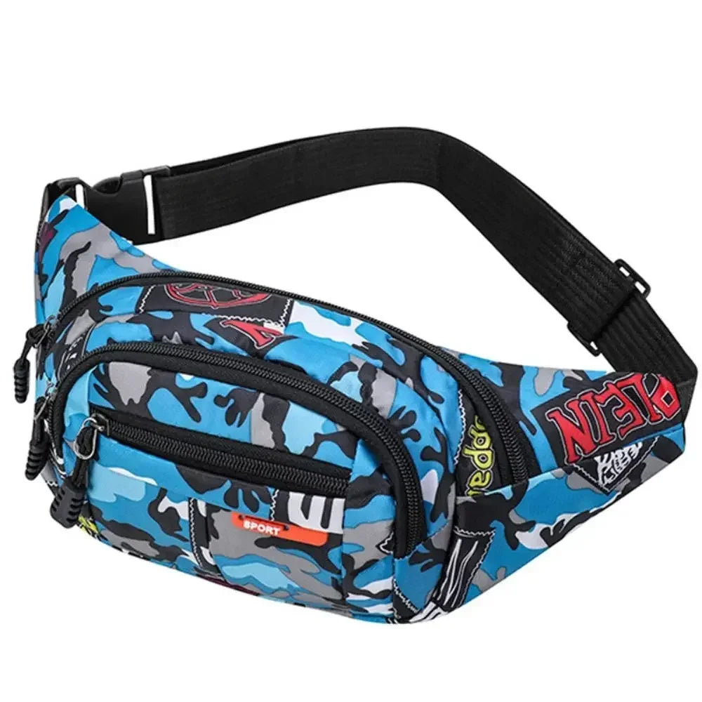 Waterproof Waist Bag Korean-style High-capacity Outdoor Sports Fanny Pouch Canvas Child Banana Bag for Girls Kids Bag