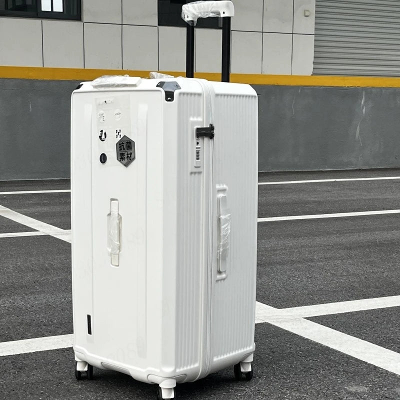 Rectangular Suitcase Large Size Lightweight Rolling Luggage Travel Bag with Five Wheels PC Trolley Case Anti-Fall Unisex