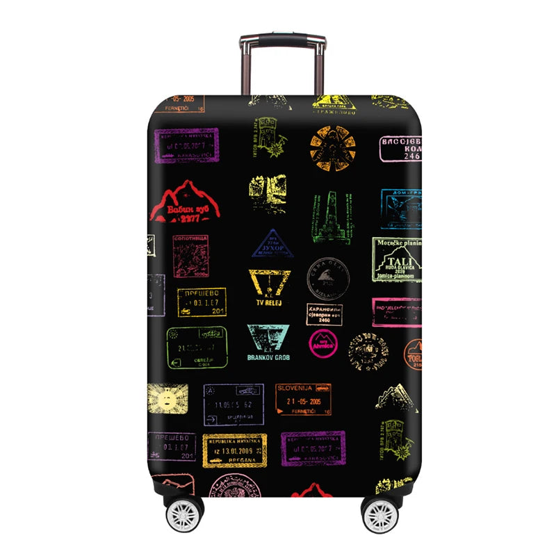 Thick Elastic Cartoon Luggage Protective Cover Zipper Suit For 18-32 inch Bag Suitcase Covers Trolley Cover Travel Accessories