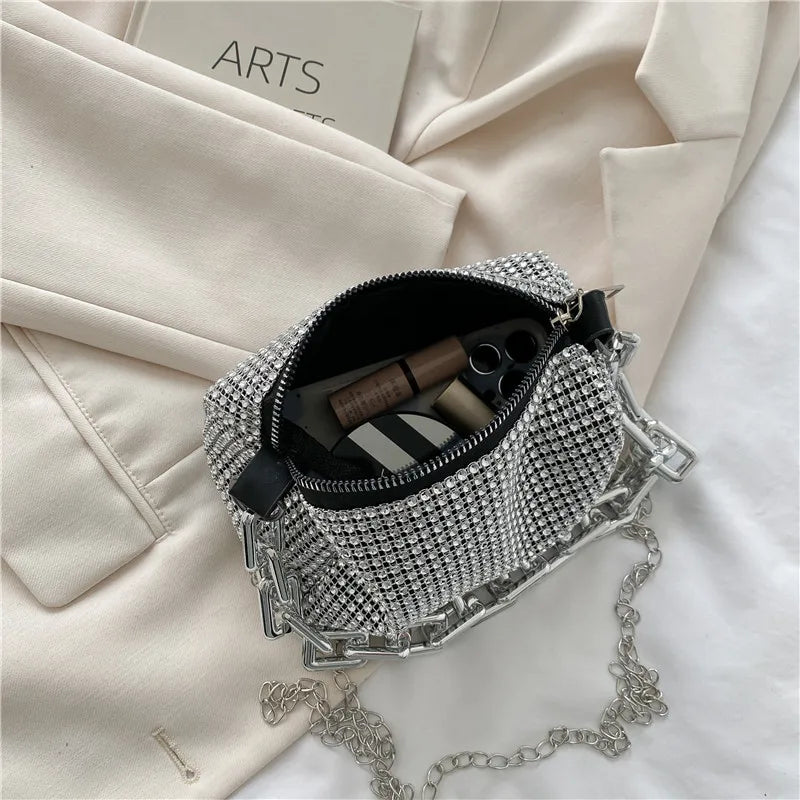 Bucket / Mini Crossbody Bag with Chain