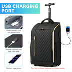 Travel Trolley Rolling backpacks for Man Wheeled backpack On Wheels luggage Rolling Bag for Boardable 15.6in Laptop Bag with USB