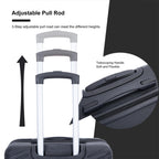 Travelhouse Luggage set 4-Piece ABS Suitcase With Spinner Wheels,24 Inch and 28 Inch with TSA Lock,16,20 inche Carry on Luggage