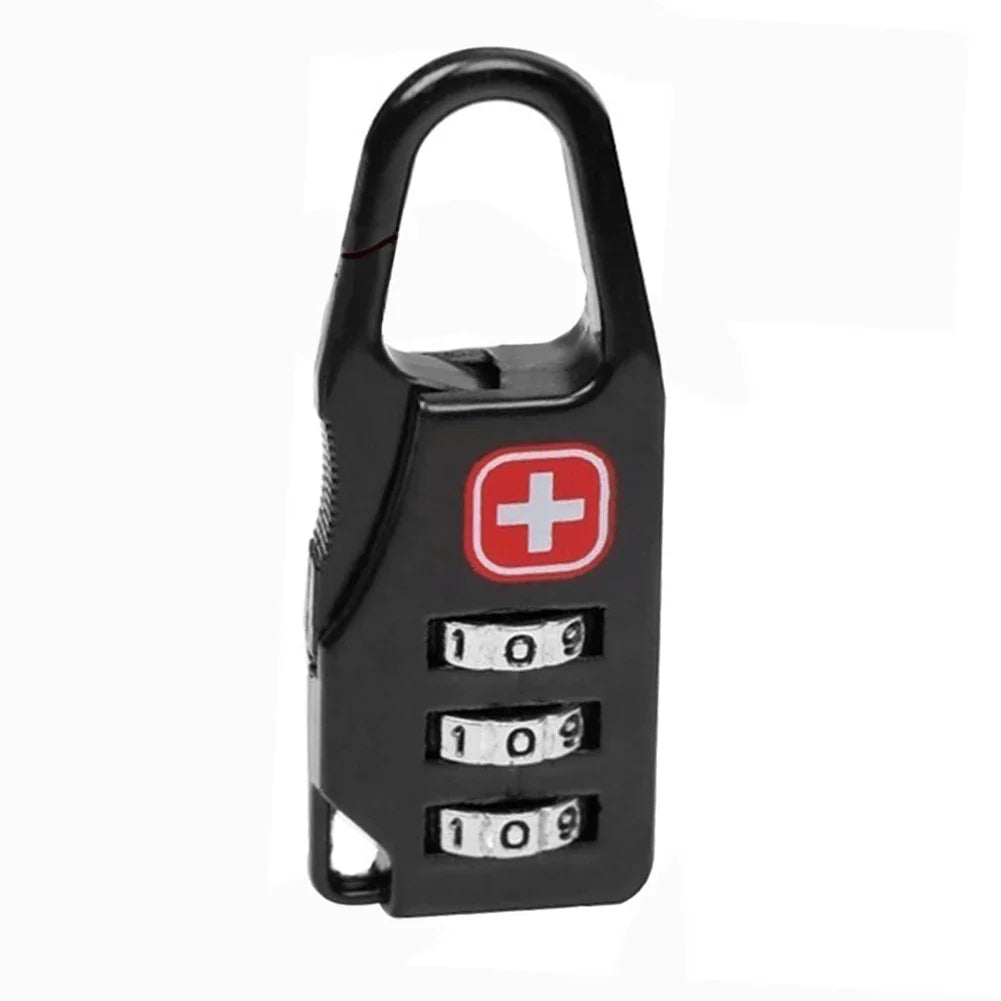Outdoor Backpack Handbag Zipper Lock Anti Theft Portable Mini Combination Code Number Lock for Travel Backpack Accessories