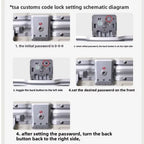 Suitcase Aluminum Frame with Colorful Silent Spinner Wheel TSA Lock Travel Trolley Case 20"Carry-on High-quality Rolling Luggage