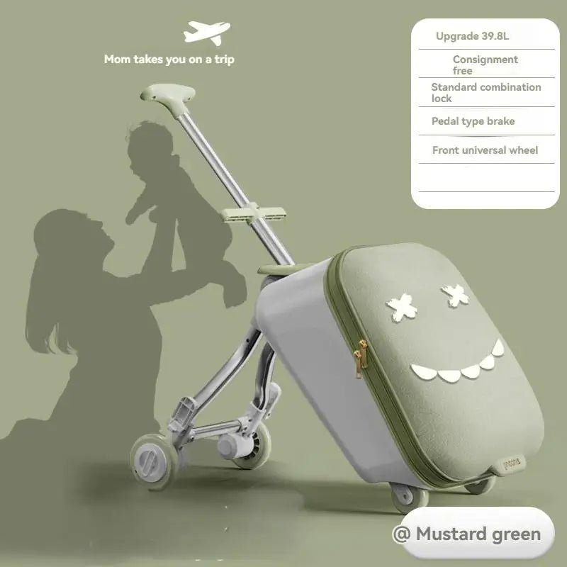 Cartoon Children's Trunk Baby Box Child Rideable Travel Bag 20 Inch Foldable Baby Car