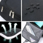 Leather Toiletry Bag for Men Women Dopp Kit Mens Hanging Toiletry Bag Travel Toiletry Bag for Traveling Large Cosmetic Bag for T