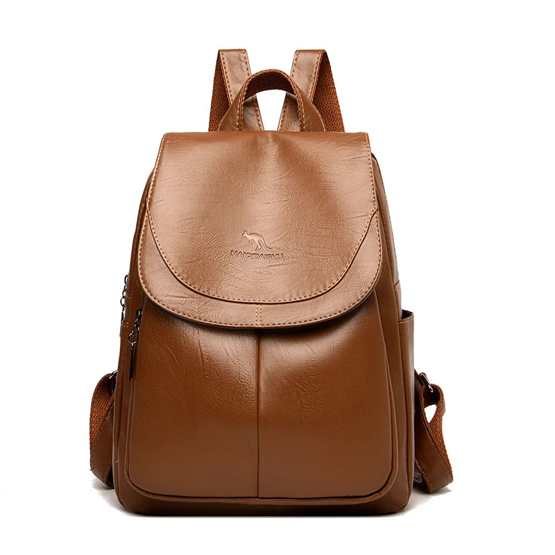 New Women Leather Backpacks High Quality Female Vintage Backpack For Girls School Bag Travel Bagpack Ladies Sac A Dos Back Pack