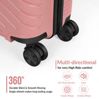 Travel Set of 2 Luggage Hooks with Matching Suitcases (14" + 20") Triangular Pattern, Black Color, PP Material for Stylish