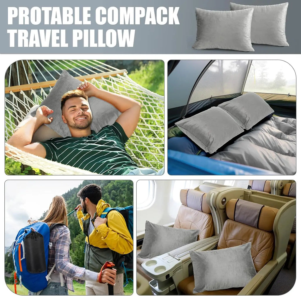 Compressible Memory Foam Travel Pillow