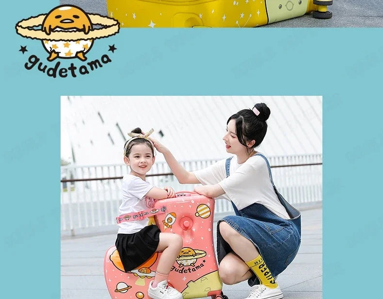 Travel kids luggage cartoon Riding trolley case children's riding suitcase can sit and ride rolling luggage gift travel bags