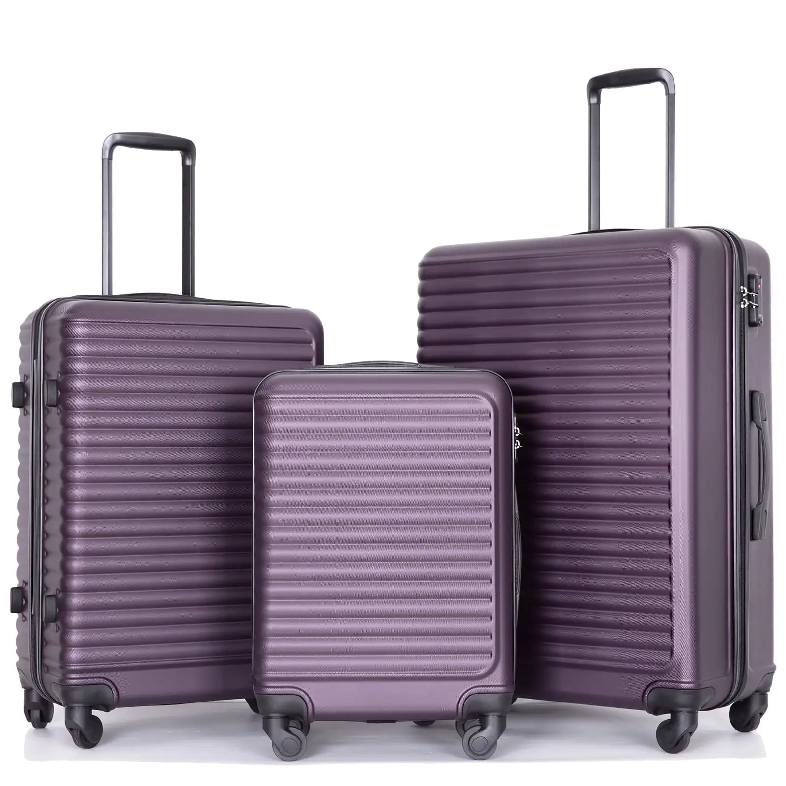 Travelhouse 3 Piece Hardside Luggage Set Hardshell Lightweight Suitcase with TSA Lock Spinner Wheels 20in24in28in
