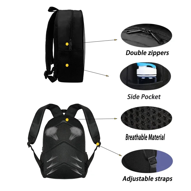 Cute Potdemiel Child School Backpack with Lunch Bags ,Pencil Bags ,School Bags for Boys Girls S-Sponge-BobS Best Gift