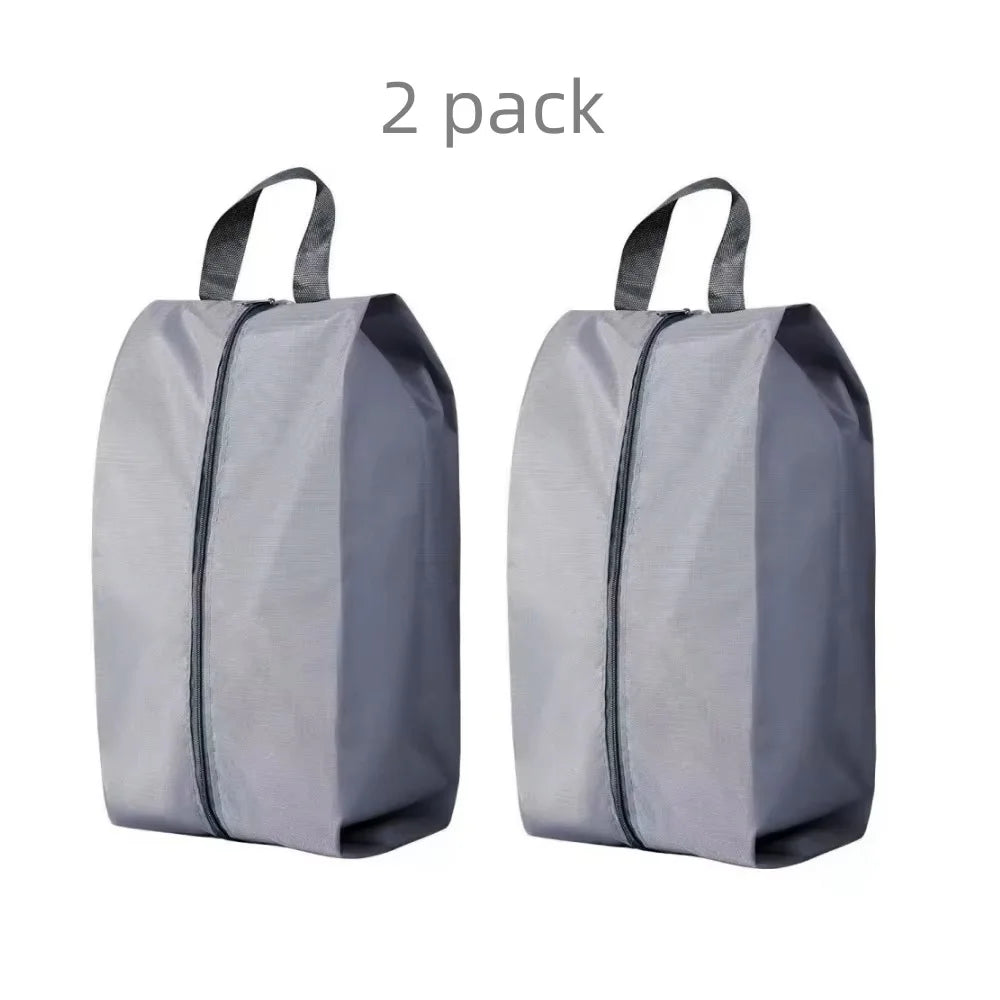 2 or 4 Pack: Portable Nylon Waterproof Shoe Storage Bags with Zipper Closure