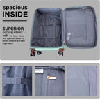 Travelhouse 4 Piece Luggage Set Softside Expandable Lightweight Suitcase with Double Spinner Wheels