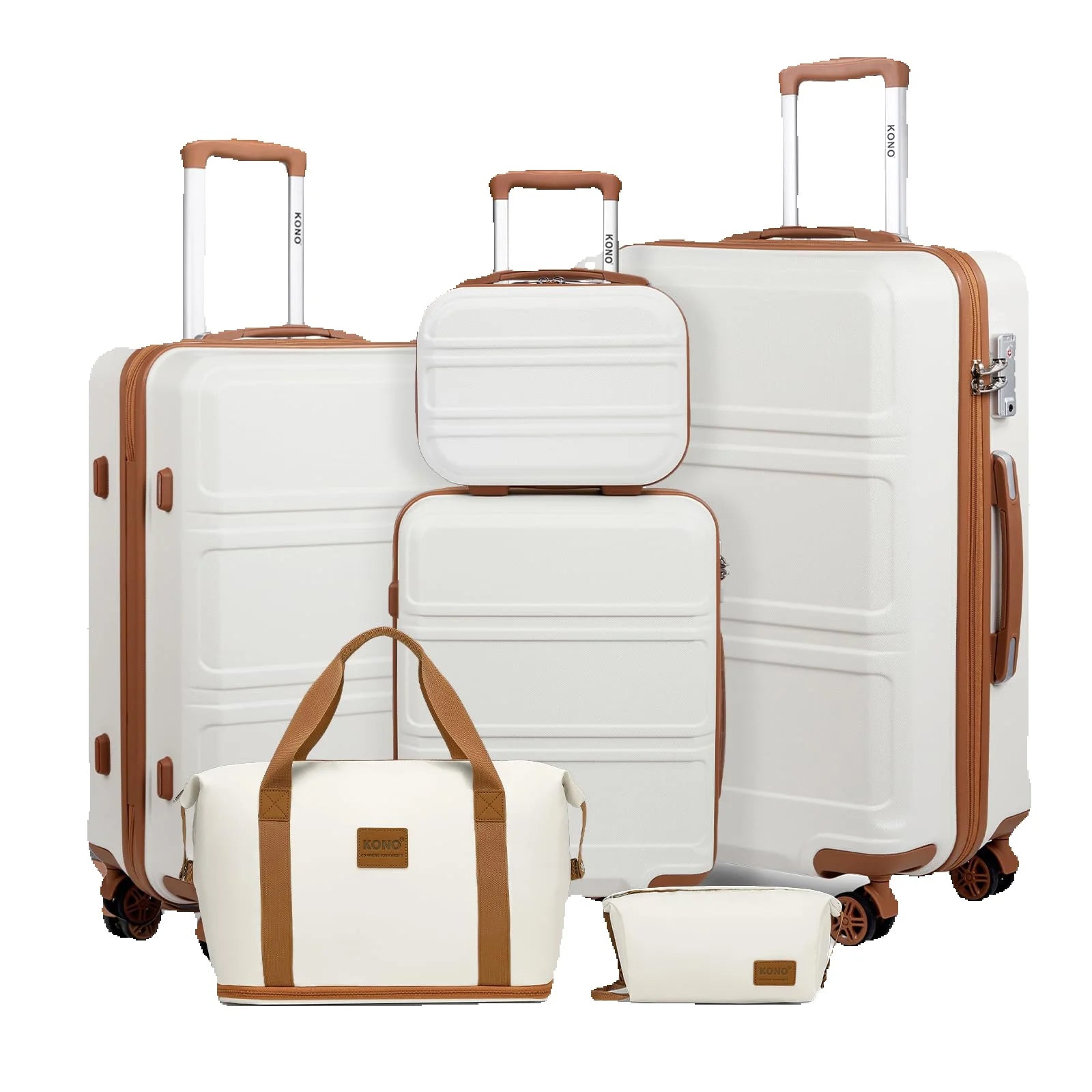 KONO 4/5/6-piece beauty case box cosmetics case hand luggage toilet bag travel bag luggage set