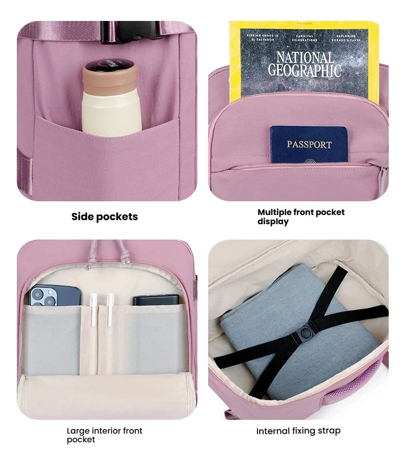 Women Men Hand Luggage Backpack Business College Laptop Travel Backpack Waterproof Carry on mochila viaje cabina avion 40x20x26
