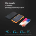 Lenovo LED Solar Power Bank  200000mAh 4 Solar Panels Wireless Charger Portable External Battery Flashlight for Outdoor Travel