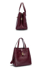 Classic Simple Solid Color Women's New 2024 Large Capacity Handbag Letter Element Women's Handbag
